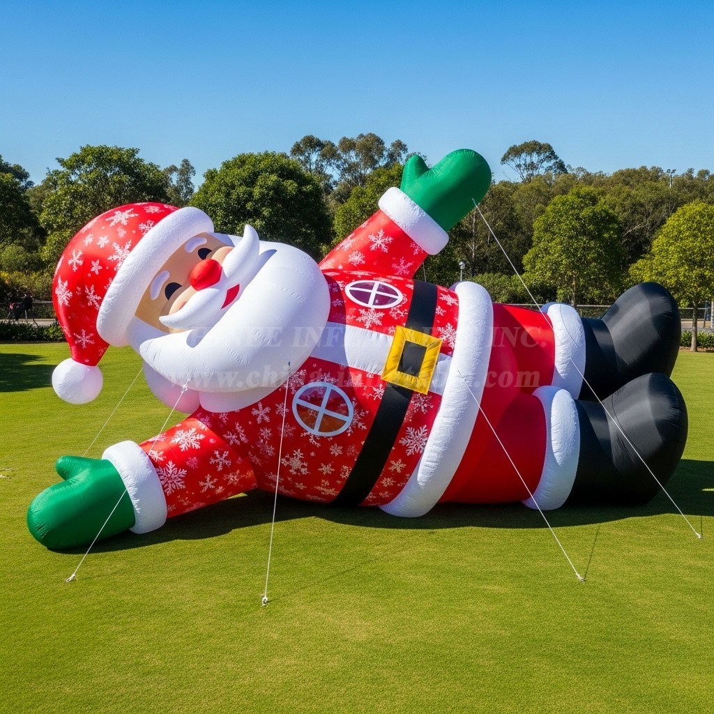 C1-412 Inflatable Santa Claus lying on his side