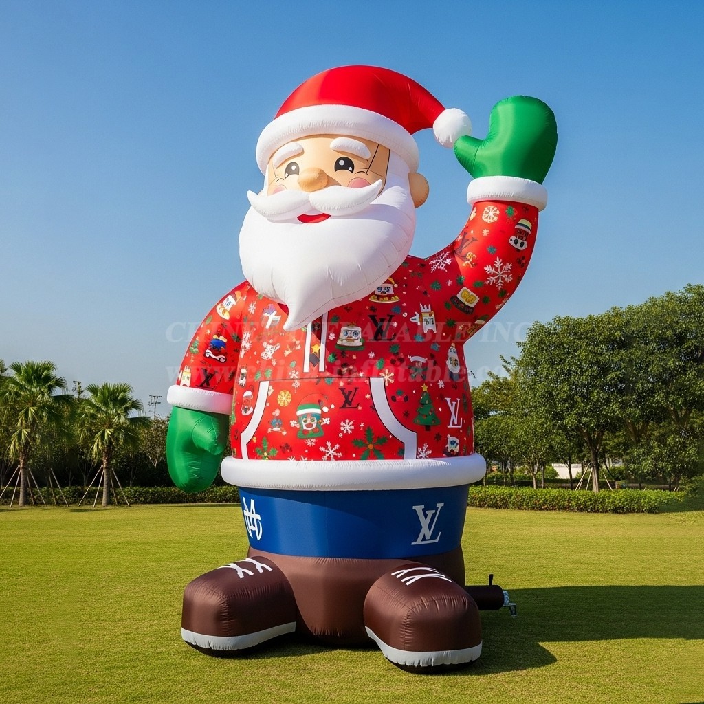 C1-418 Inflatable Santa Claus wearing trendy brand