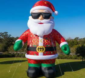C1-423 Inflatable Santa Claus wearing trendy brand and sunglasses