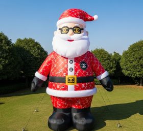 C1-421 Inflatable Santa Claus wearing trendy brand and sunglasses