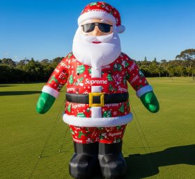 C1-422 Inflatable Santa Claus wearing trendy brand and sunglasses