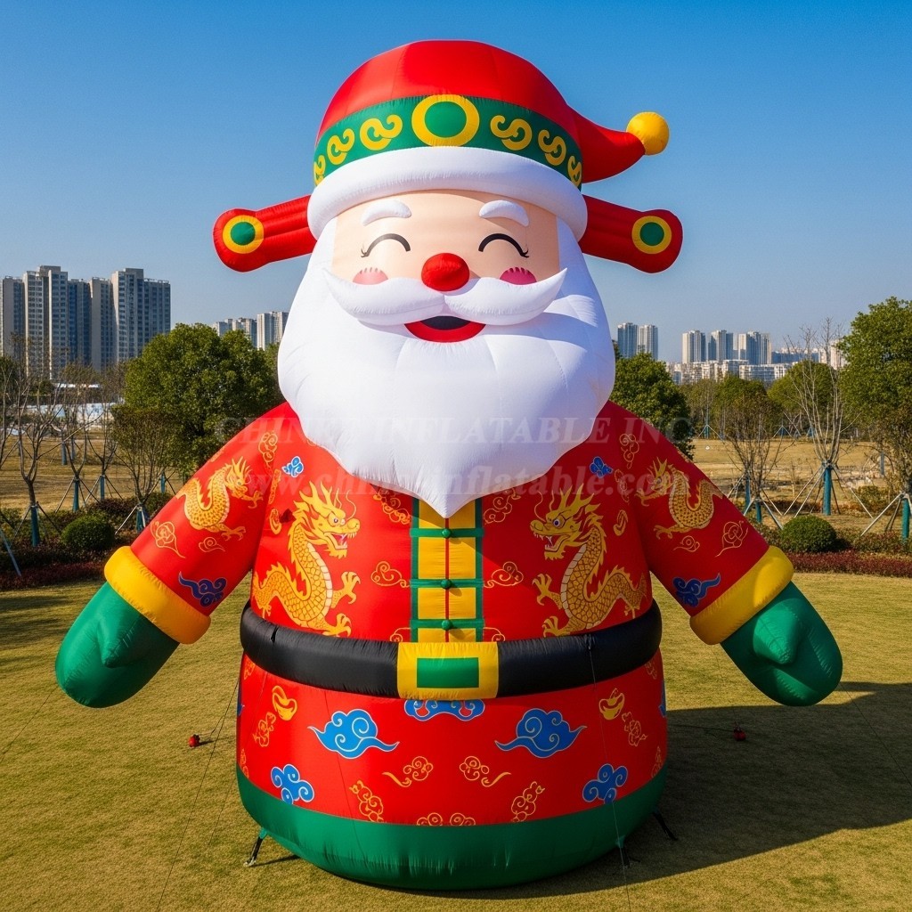 C1-435 Inflatable Santa Claus in Chinese costume
