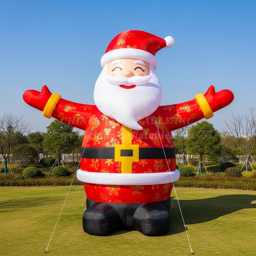 C1-437 Inflatable Santa Claus in Chinese costume