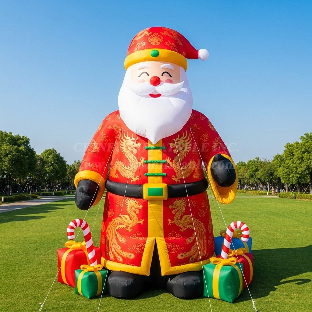 C1-436 Inflatable Santa Claus in Chinese costume