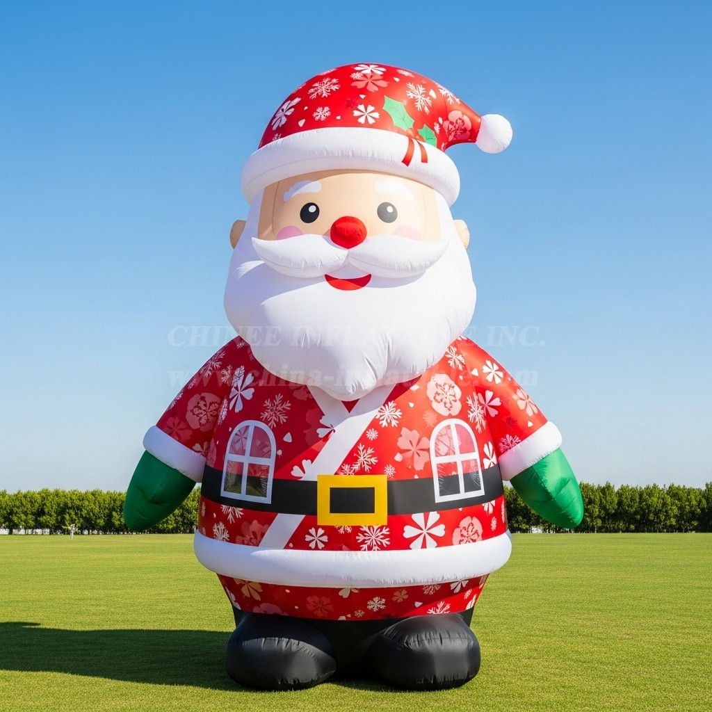 C1-443 Inflatable Santa Claus wearing a Japanese kimono
