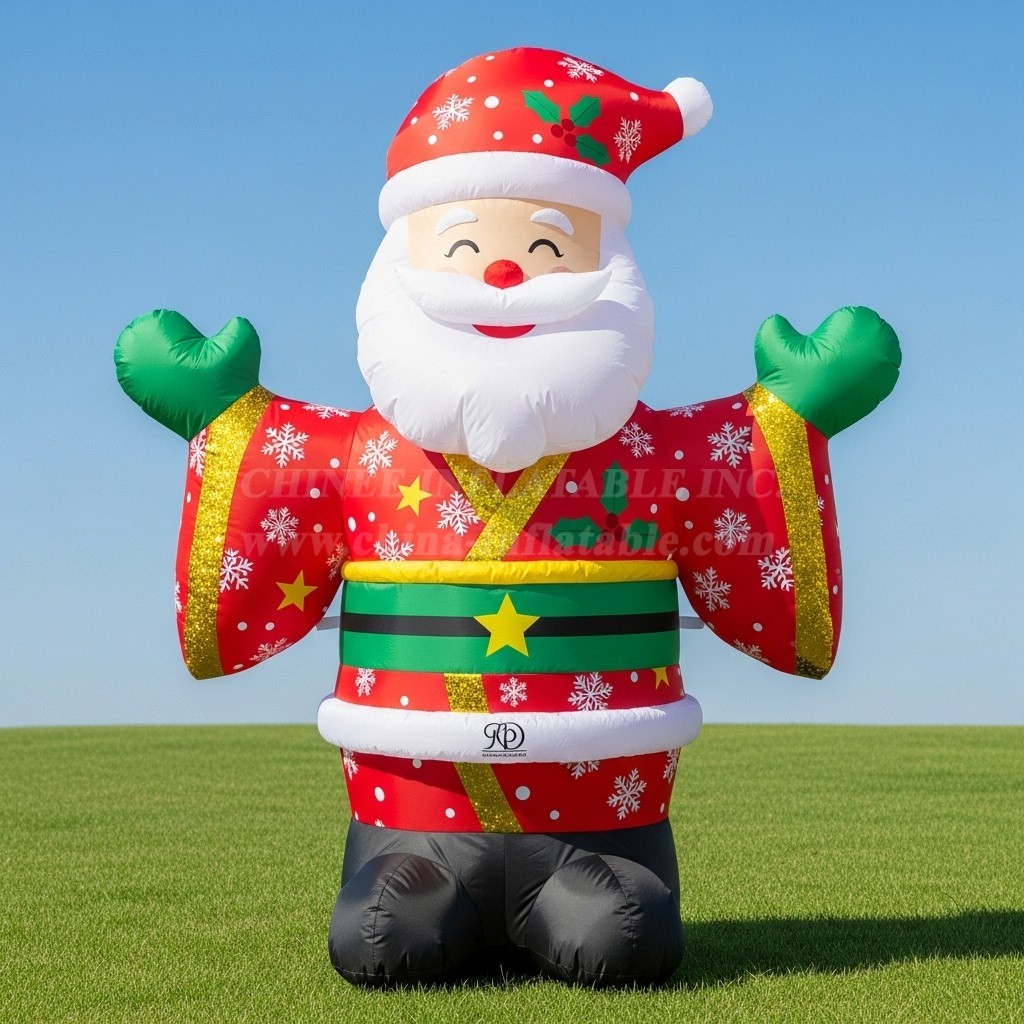 C1-440 Inflatable Santa Claus wearing a Japanese kimono