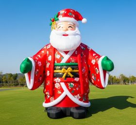 C1-447 Inflatable Santa Claus wearing a Japanese kimono
