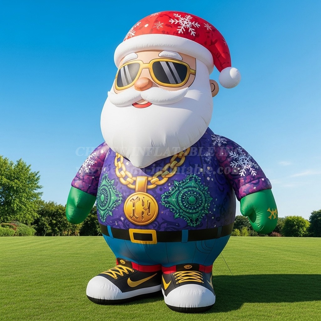 C1-451 Hip-hop style inflatable Santa Claus