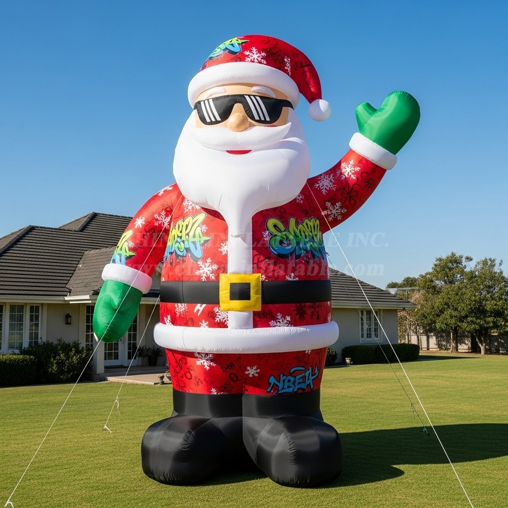C1-455 Hip-hop style inflatable Santa Claus