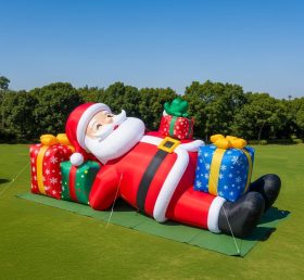 C1-467 Inflatable Santa Claus lying inside a gift