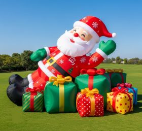C1-466 Inflatable Santa Claus lying inside a gift