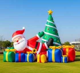 C1-469 Inflatable Santa Claus lying inside a gift