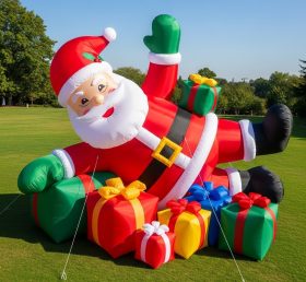 C1-473 Inflatable Santa Claus lying inside a gift