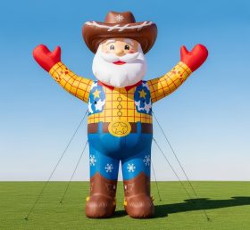 C1-470 Cowboy style inflatable Santa Claus