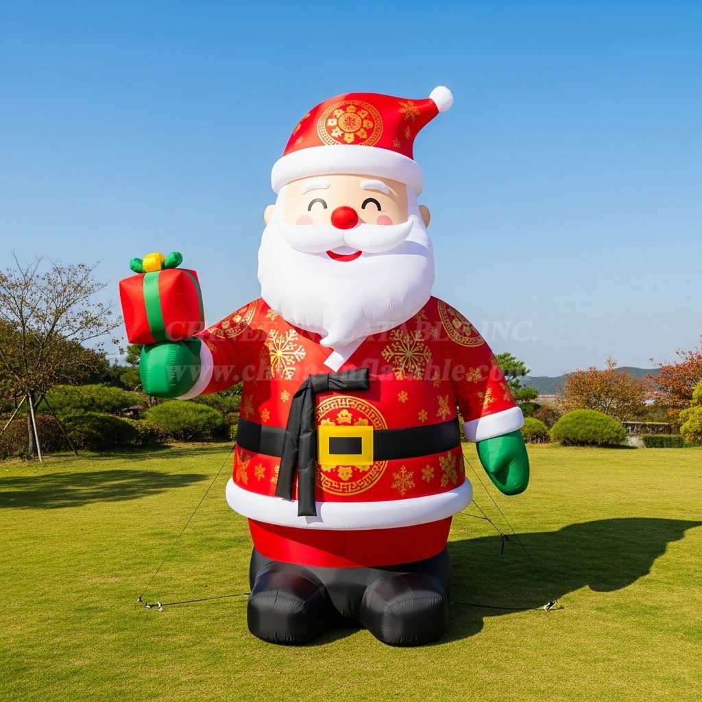 C1-472 Inflatable Santa Claus dressed in traditional Korean costume