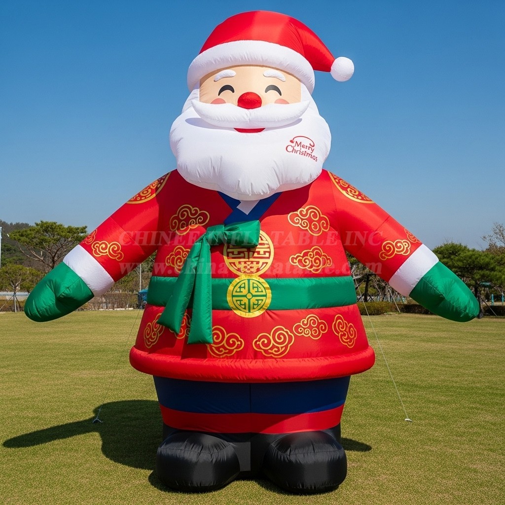 C1-476 Inflatable Santa Claus dressed in traditional Korean costume