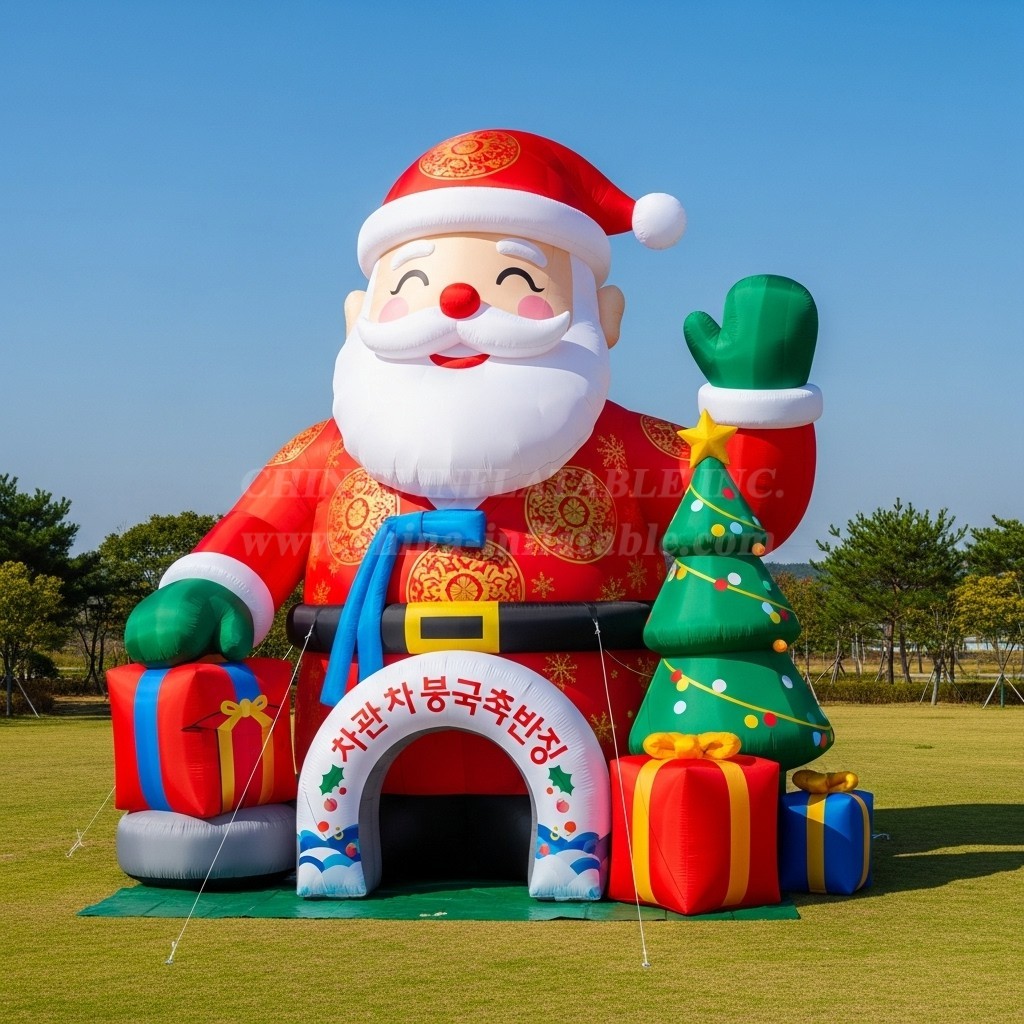 C1-475 Inflatable Santa Claus dressed in traditional Korean costume