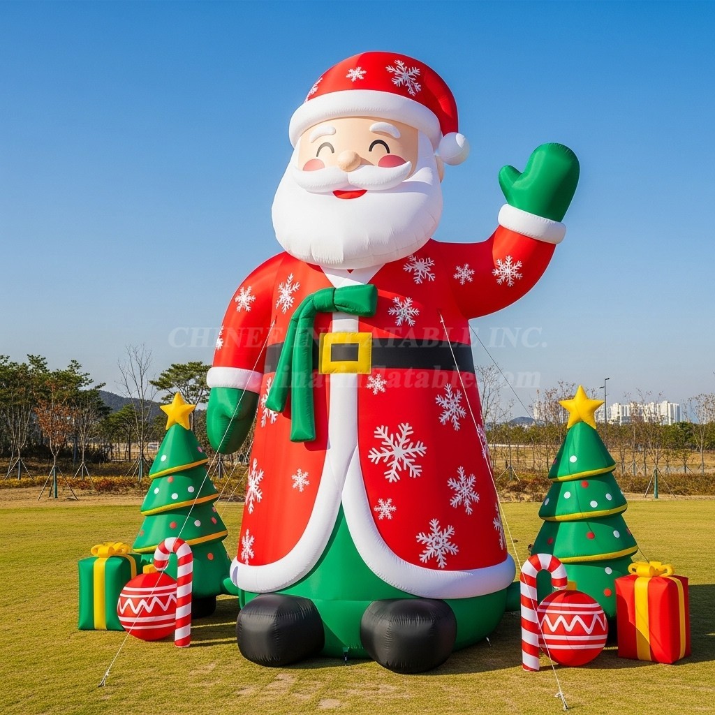 C1-479 Inflatable Santa Claus dressed in traditional Korean costume