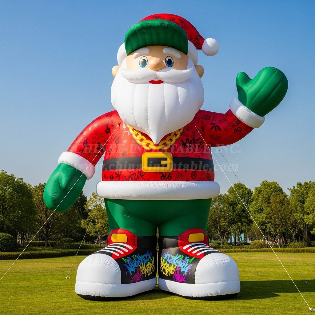 C1-484 Hip-hop style inflatable Santa Claus