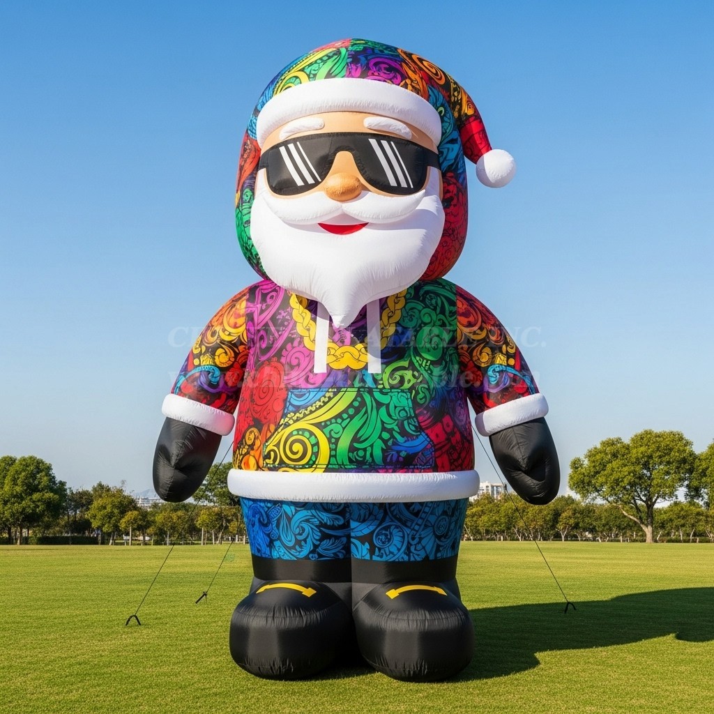 C1-485 Hip-hop style inflatable Santa Claus