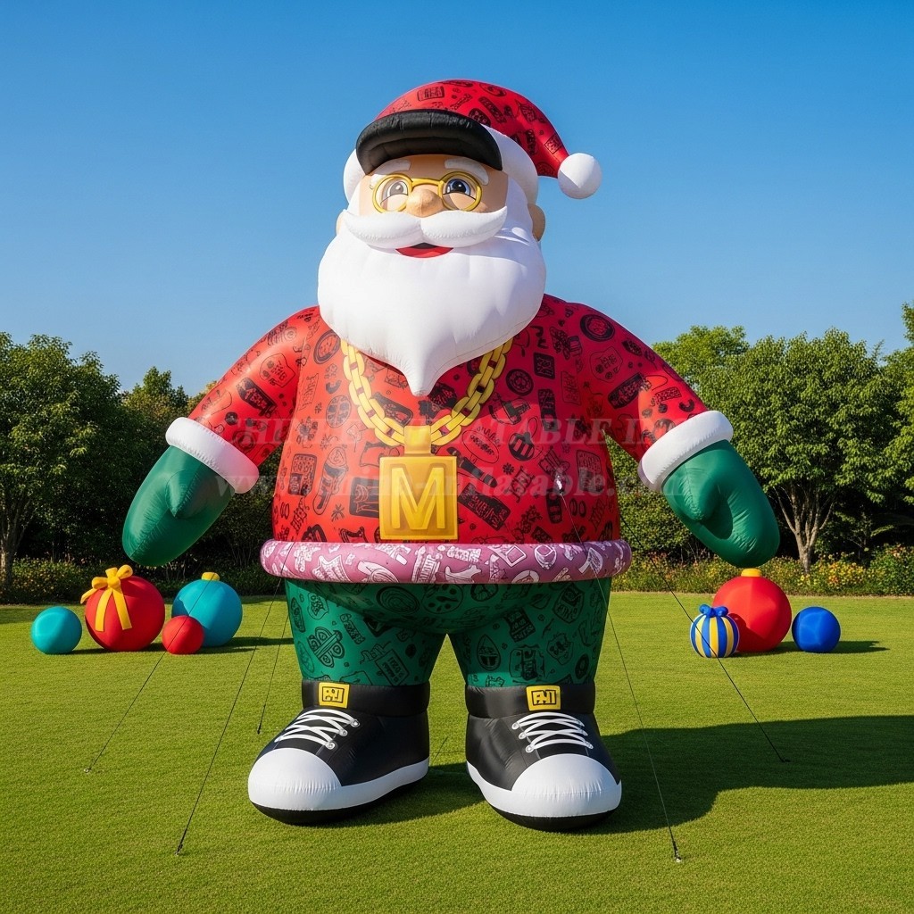 C1-489 Hip-hop style inflatable Santa Claus