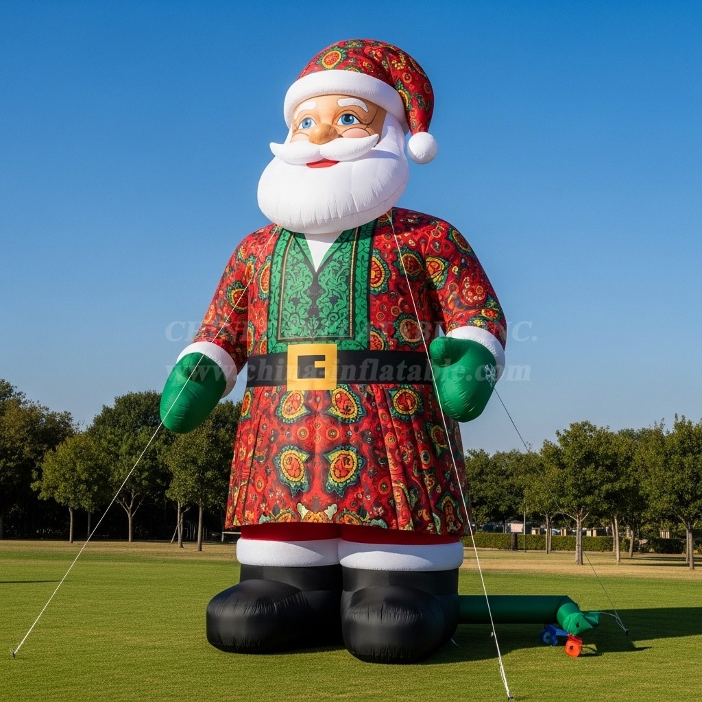 C1-491 Inflatable Santa Claus in traditional Indian clothing