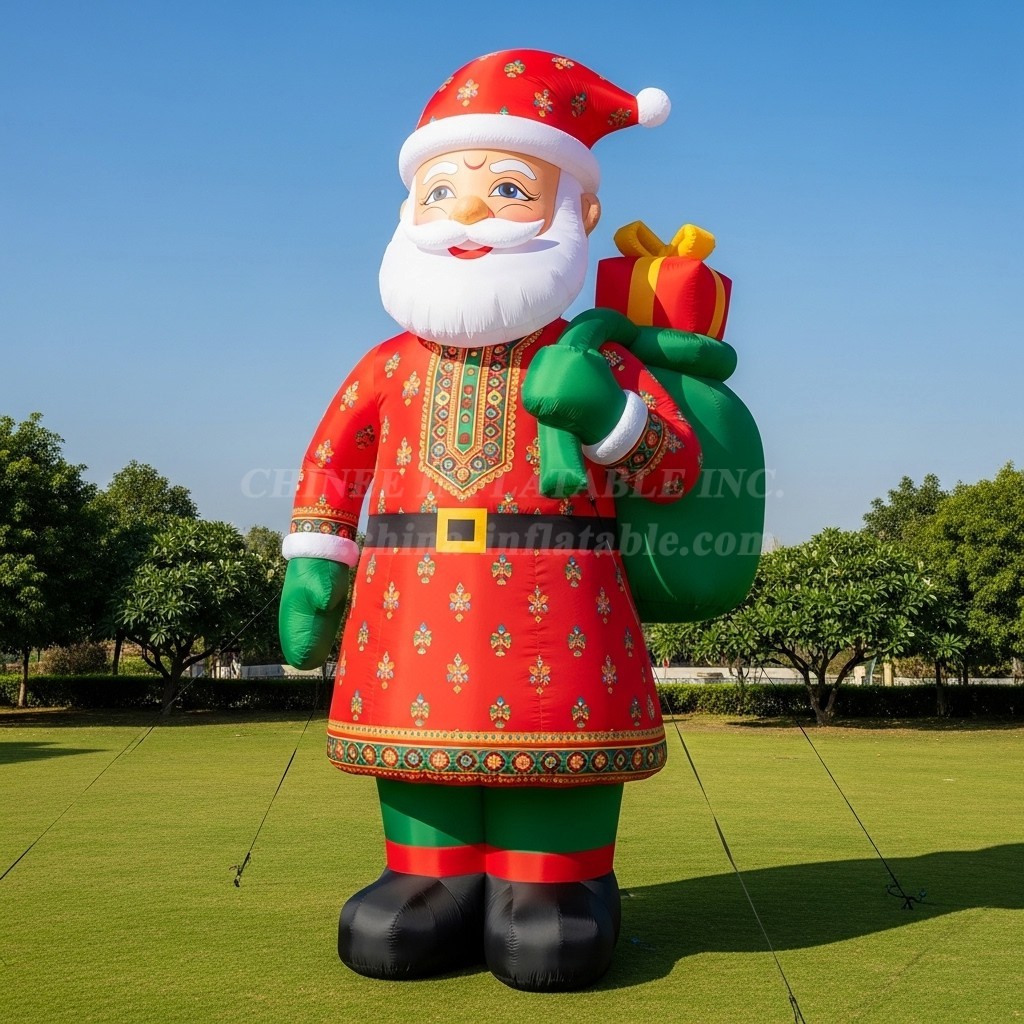 C1-494 Inflatable Santa Claus in traditional Indian clothing
