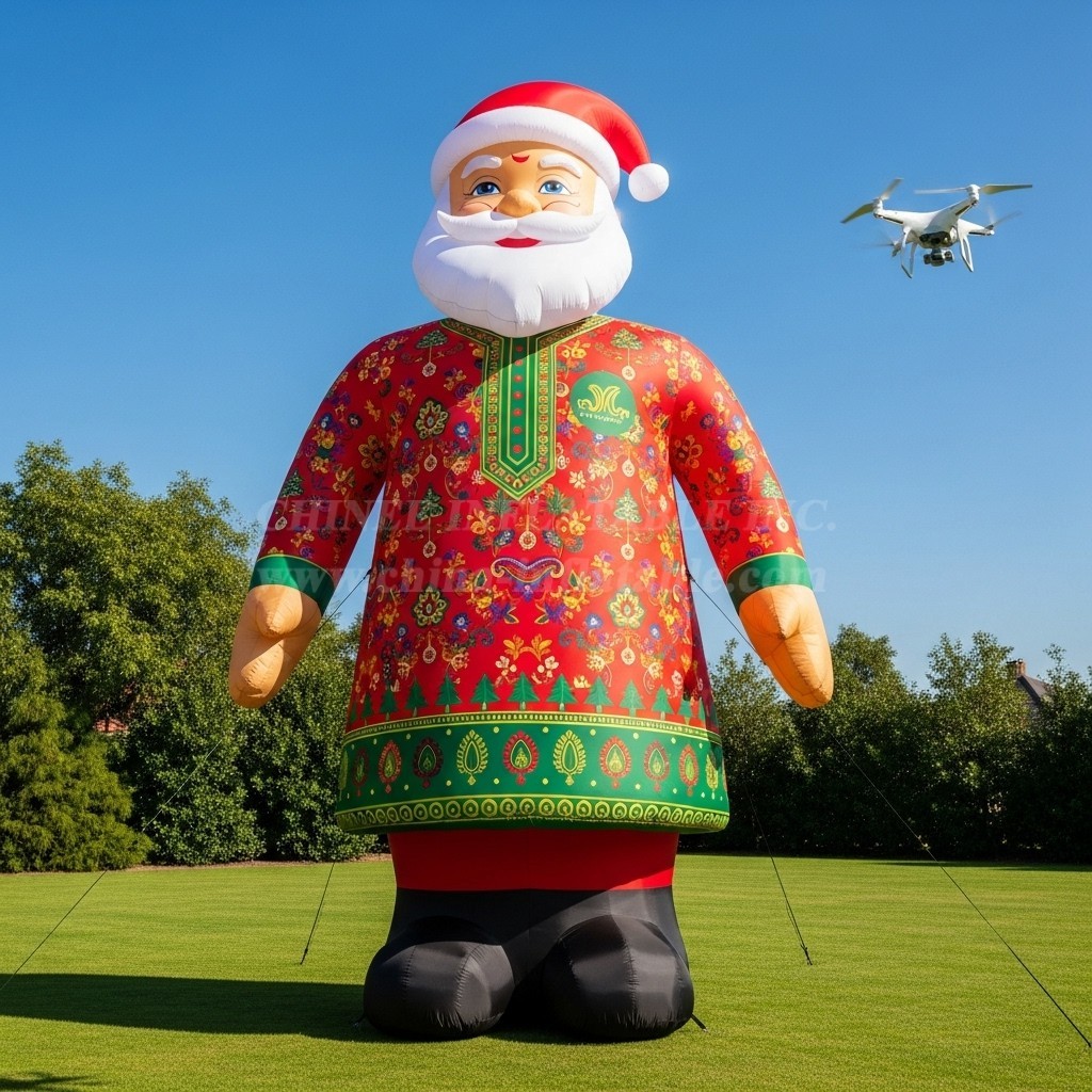 C1-495 Inflatable Santa Claus in traditional Indian clothing