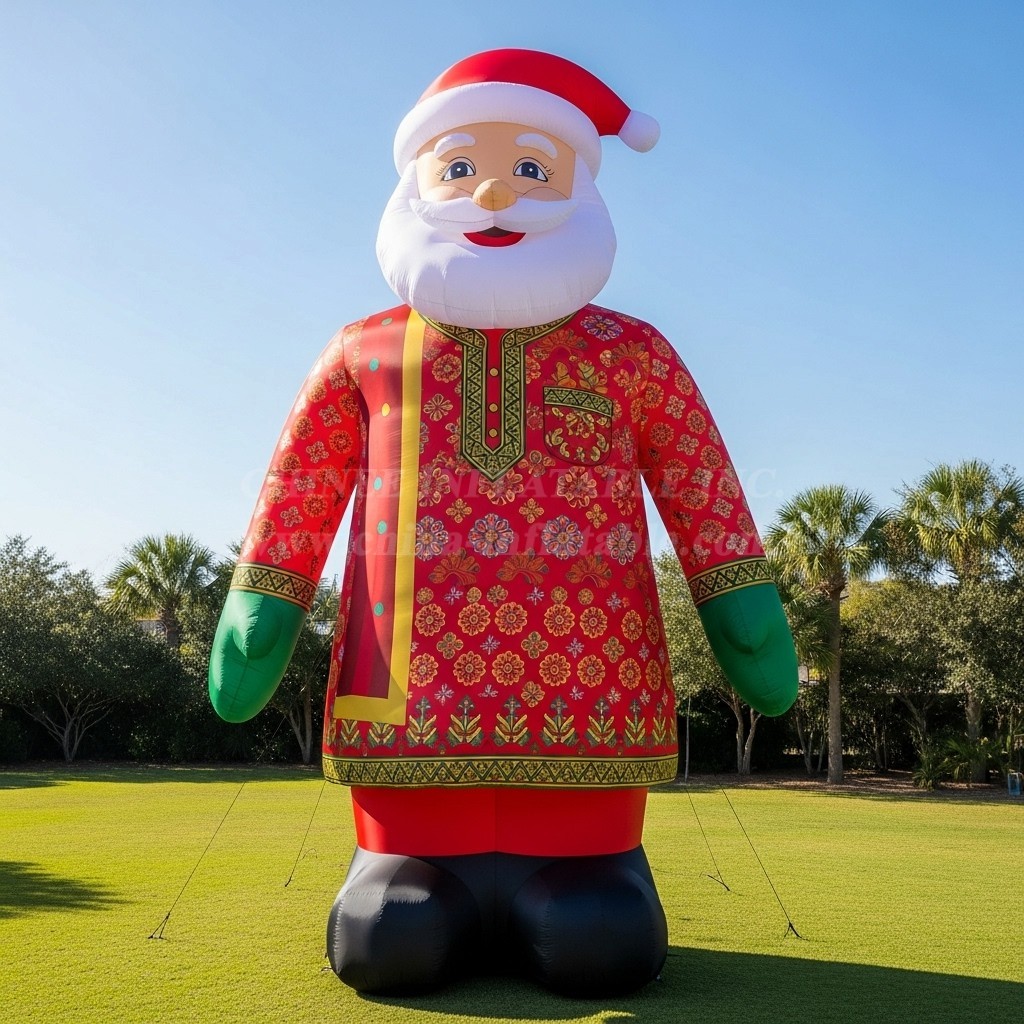 C1-496 Inflatable Santa Claus in traditional Indian clothing
