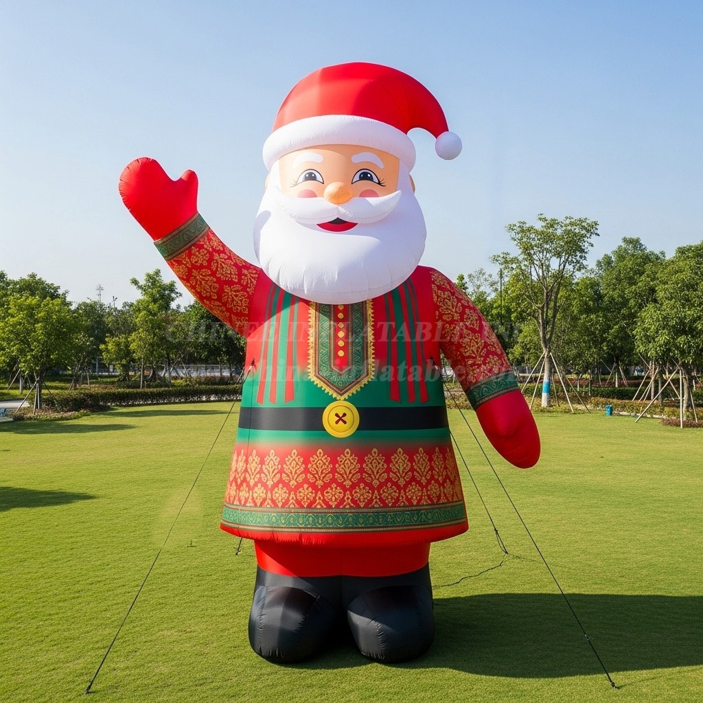 C1-498 Inflatable Santa Claus in traditional Indian clothing