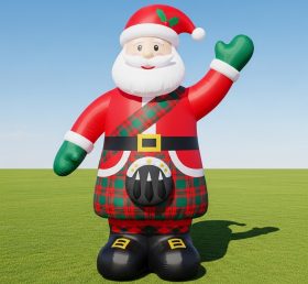 C1-500 Inflatable Santa Claus in traditional Scottish costume