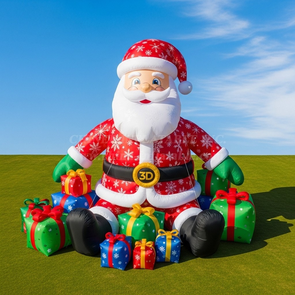 C1-524 Sitting inflatable Santa Claus