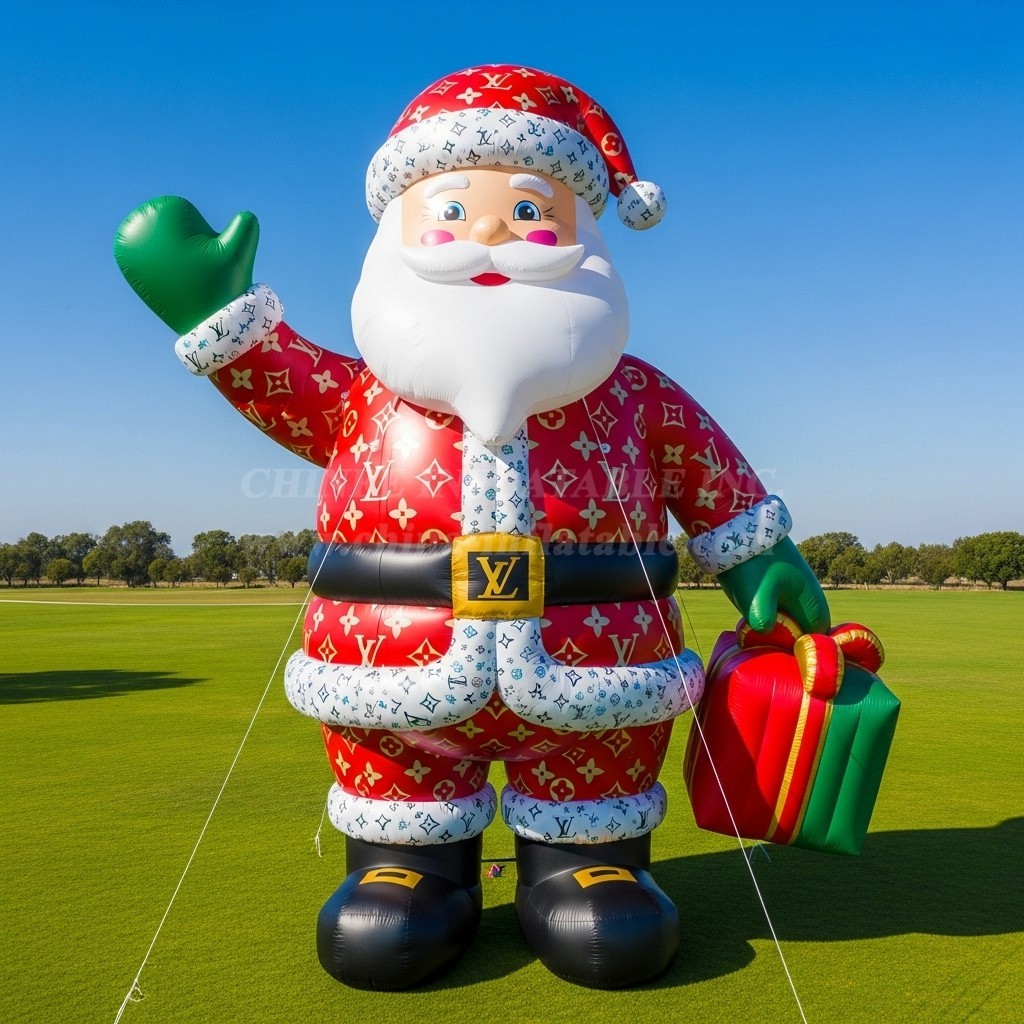 C1-526 Inflatable Santa Claus wearing fashionable brand clothing