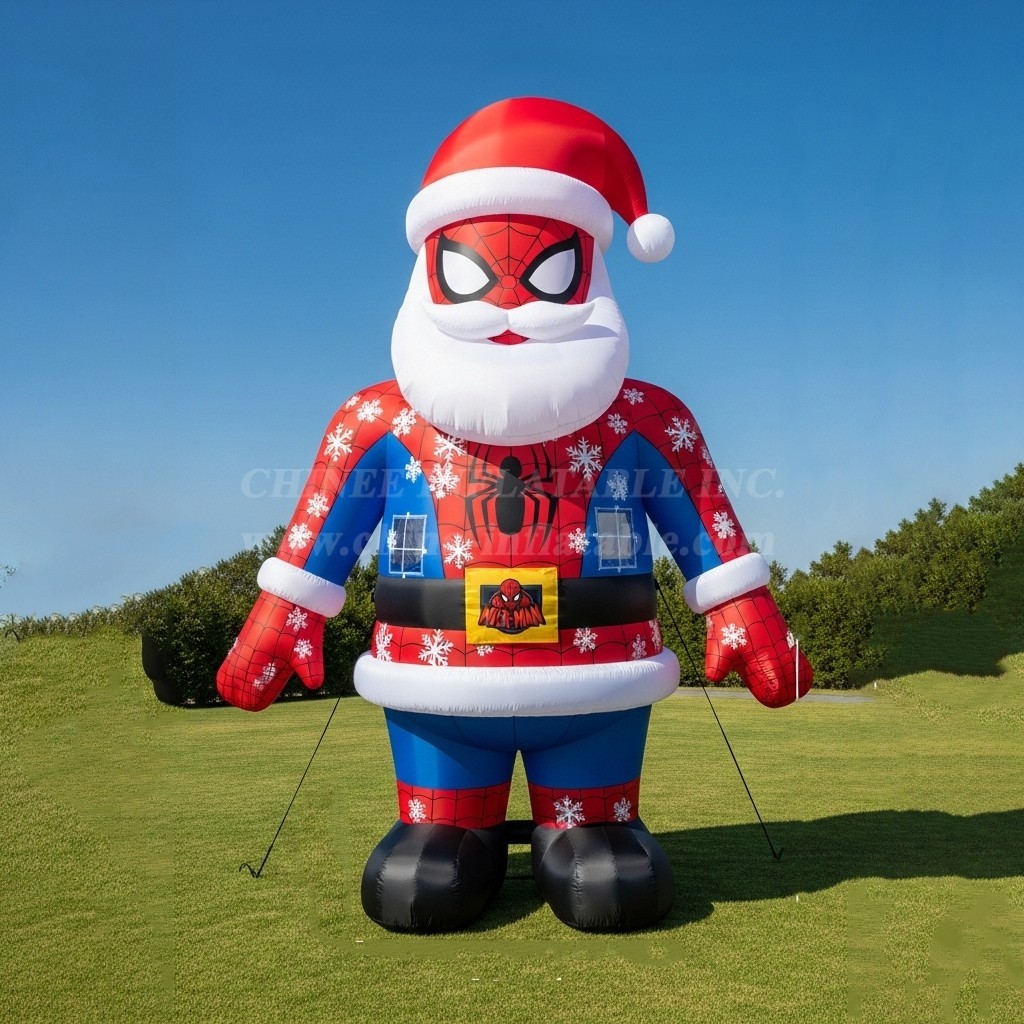 C1-545 Spiderman style inflatable Santa Claus
