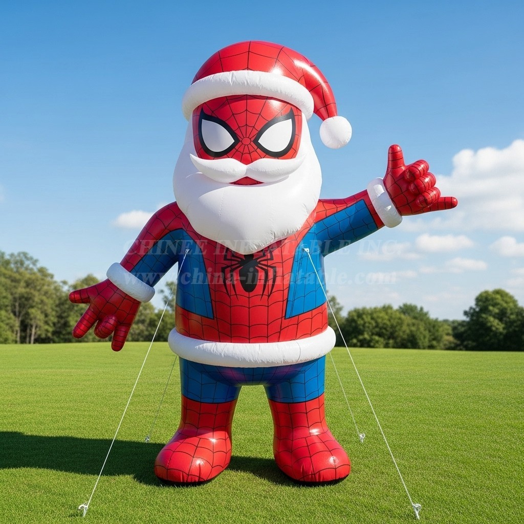 C1-548 Spiderman style inflatable Santa Claus