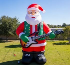 C1-559 Inflatable Santa Claus holding an electric guitar