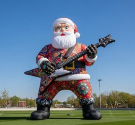 C1-556 Inflatable Santa Claus holding an electric guitar