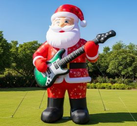 C1-557 Inflatable Santa Claus holding an electric guitar
