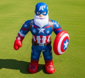 C1-561 Captain America style inflatable Santa Claus