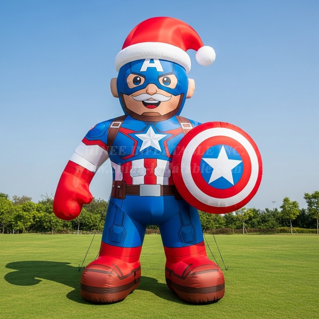 C1-560 Captain America style inflatable Santa Claus