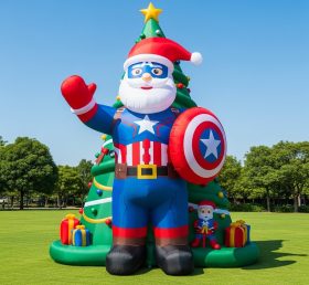 C1-563 Captain America style inflatable Santa Claus