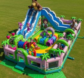T6-6259 Masha And The Bear Theme Inflatable Funcity