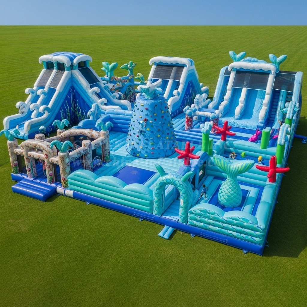 GF2-297 Mermaid Theme Inflatable Park