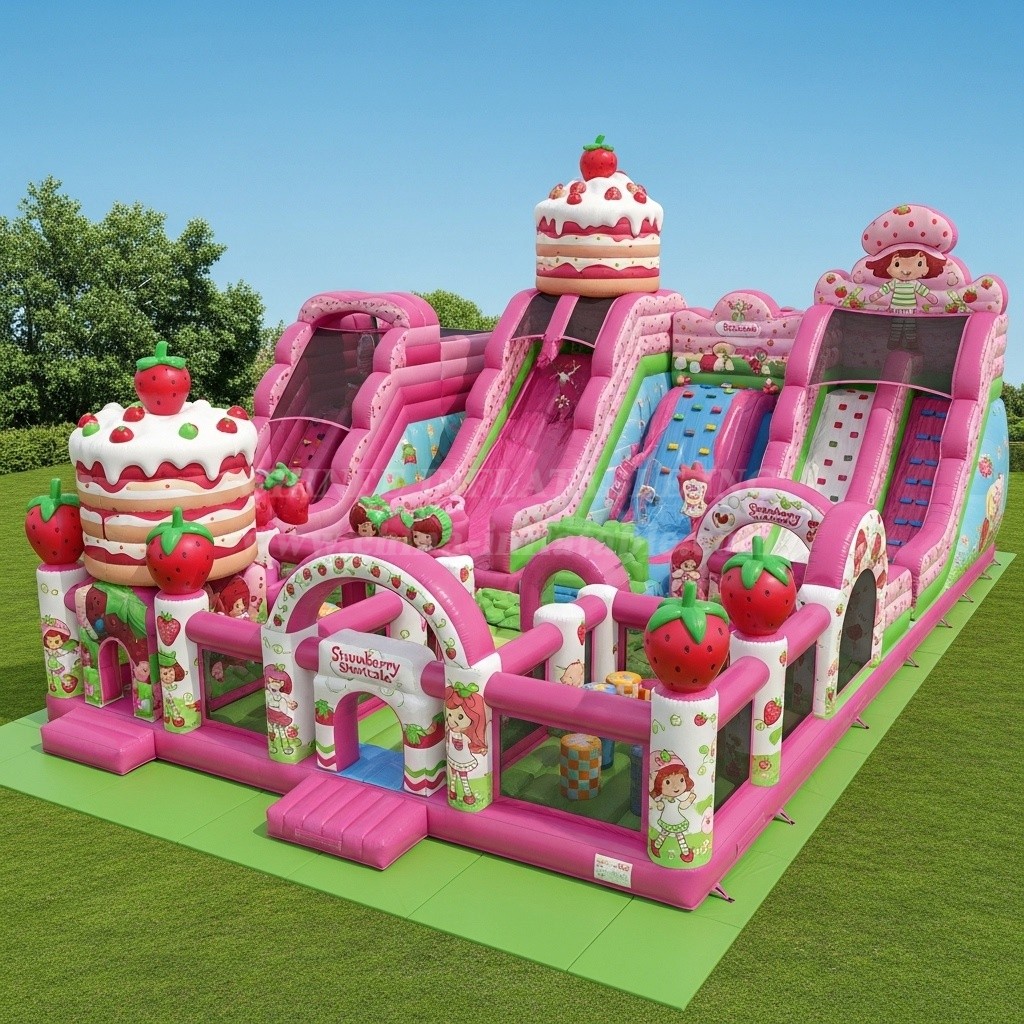 T6-6284 Strawberry Shortcake Theme Inflatable Funcity