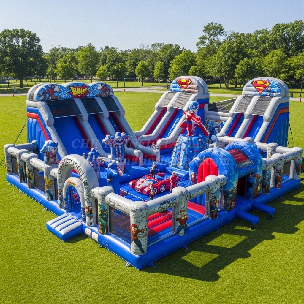 GF2-318 Superhero Theme Inflatable Park