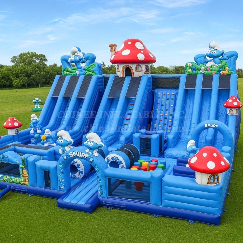 T6-6288 The Smurfs Theme Inflatable Funcity