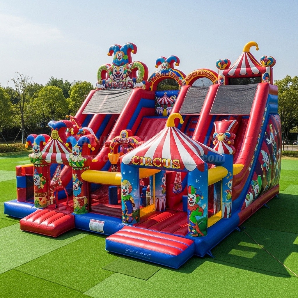 T6-6297 Circus Theme Inflatable Playground