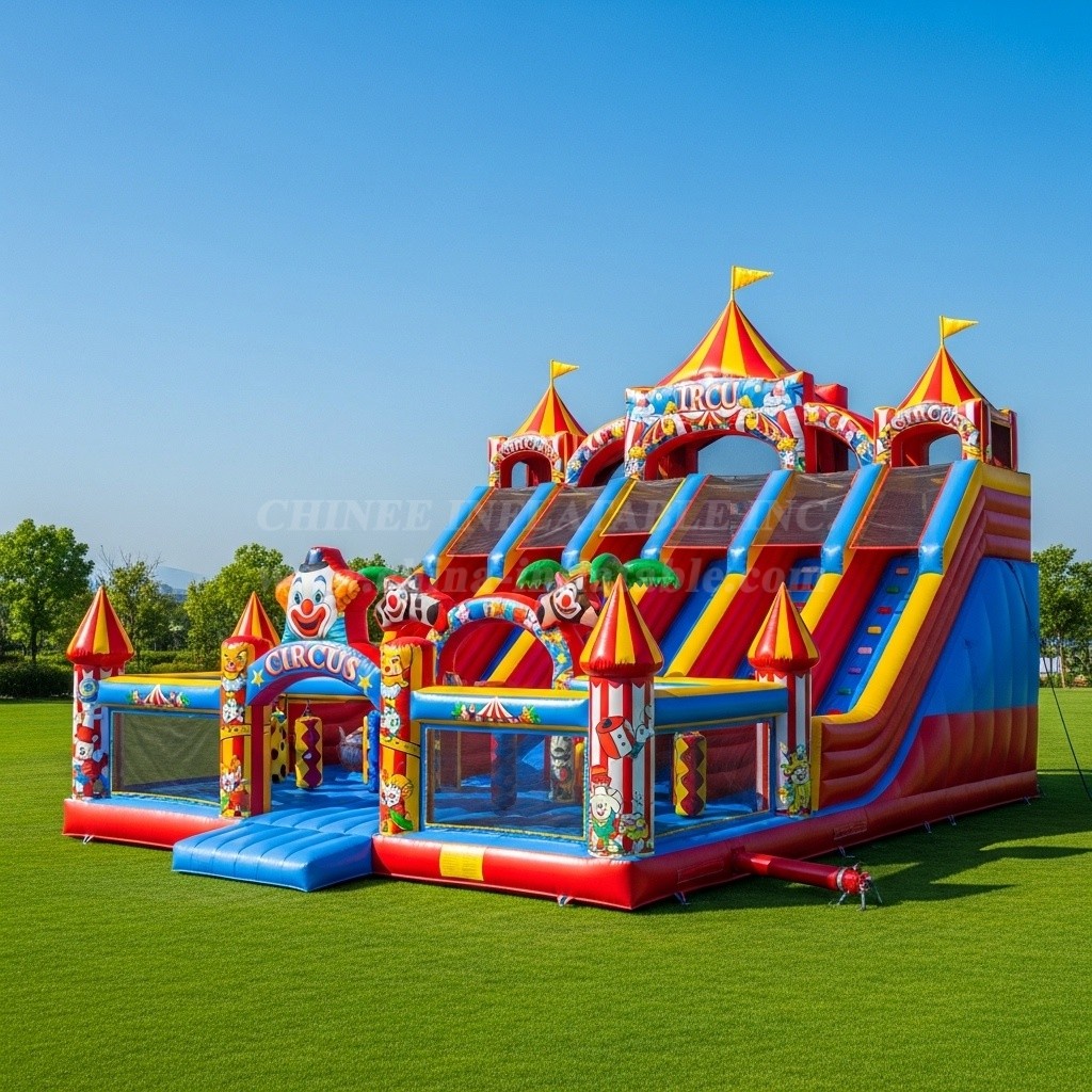 T6-6298 Circus Theme Inflatable Playground