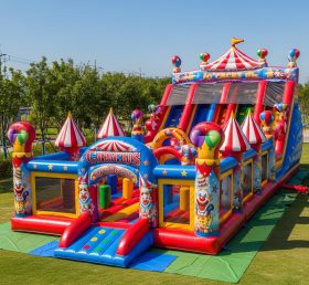 T6-6299 Circus Theme Inflatable Playground