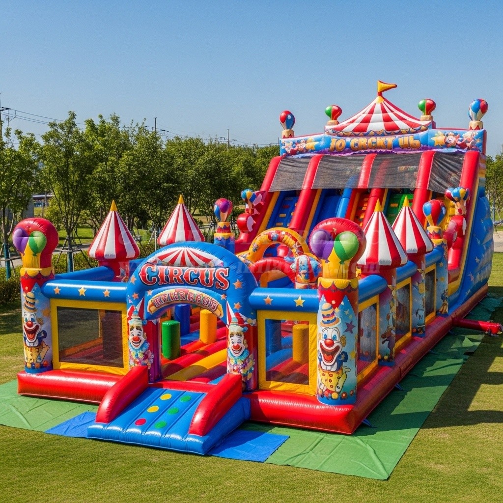 T6-6299 Circus Theme Inflatable Playground